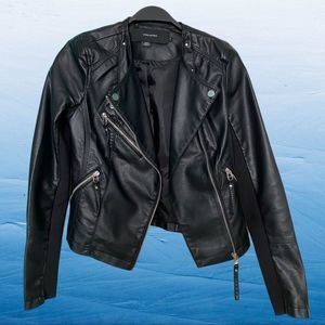 Black faux leather jacket Vero Moda